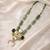 Gold plated green kundan necklace