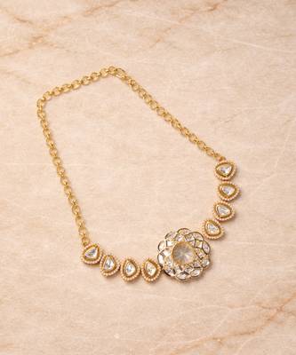 Gold plated polki necklace 2