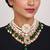 Gold plated green kundan choker necklace
