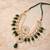 Gold plated green kundan choker necklace