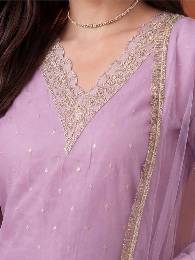 women ethnic motifs printed regular kurta with trousers & with dupatta