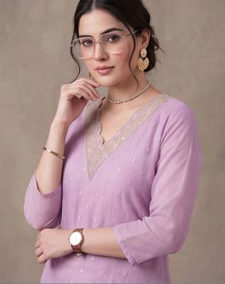 women ethnic motifs printed regular kurta with trousers & with dupatta 6