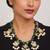 Gold plated green kundan necklace