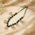 Gold plated green kundan necklace