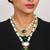 Gold plated green kundan necklace