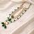 Gold plated green kundan necklace