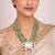 Gold plated green kundan necklace