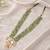 Gold plated green kundan necklace
