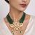 Gold plated green kundan necklace