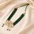 Gold plated green kundan necklace