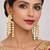 Gold plated gold kundan earrings