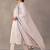 women ethnic motifs embroidered work cotton kurta & trousers with dupatta