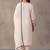 women ethnic motifs embroidered work cotton kurta & trousers with dupatta