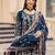 Navy georgette readymade suit with embroidery & sequence work