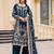 Navy georgette readymade suit with embroidery & sequence work