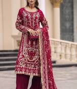 Rani georgette readymade suit with embroidery & sequence work