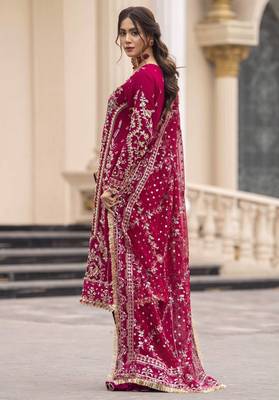 Rani georgette readymade suit with embroidery & sequence work 3