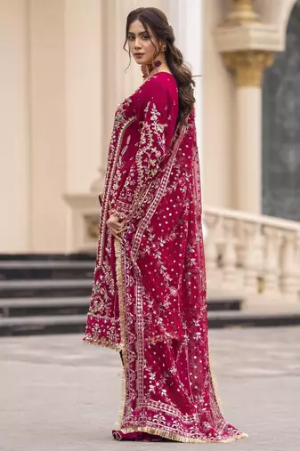 Rani georgette readymade suit with embroidery & sequence work