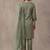 women ethnic motifs embroidered regular thread work kurta & trousers with dupatta