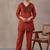 women ethnic motifs regular thread work cotton kurta with trousers
