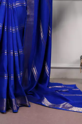 elegant dola silk blend saree with zari weaving and blouse