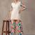 women floral colourblocked regular kurta with trousers