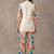 women floral colourblocked regular kurta with trousers