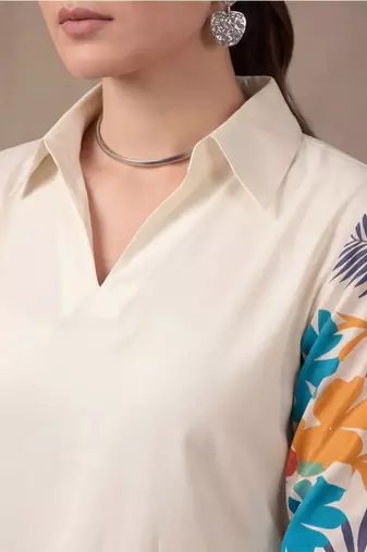 women floral colourblocked regular kurta with trousers