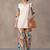 women floral colourblocked regular kurta with trousers