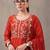 women ethnic motifs embroidered empire thread work kurta with trousers & with dupatta