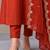 women ethnic motifs embroidered empire thread work kurta with trousers & with dupatta