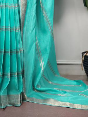 elegant dola silk blend saree with zari weaving and blouse 4