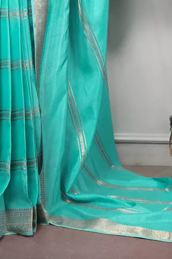 elegant dola silk blend saree with zari weaving and blouse