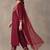 women ethnic regular thread work kurta with trousers with dupatta