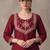 women ethnic regular thread work kurta with trousers with dupatta