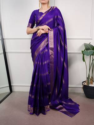 elegant dola silk blend saree with zari weaving and blouse 1