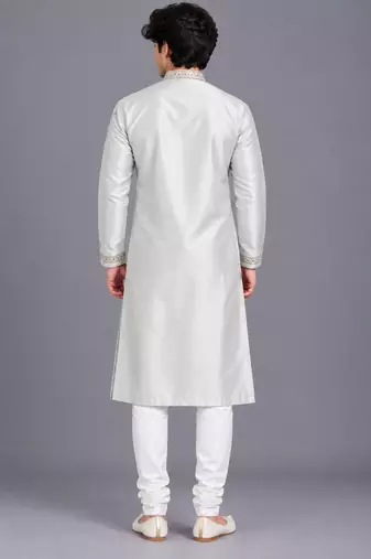 Classic cream embroidered kurta set