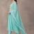 women floral embroidered empire thread work kurta with trousers & with dupatta