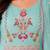 women floral embroidered empire thread work kurta with trousers & with dupatta