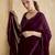 magenta embellished mirror work organza saree