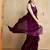magenta embellished mirror work organza saree
