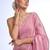 pink embellished mirror work organza saree