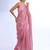 pink embellished mirror work organza saree