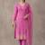 women ethnic motifs thread work kurta with trousers & with dupatta