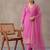 women ethnic motifs thread work kurta with trousers & with dupatta
