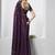 burgundy embellished beads and stones organza saree