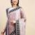 beige floral printed pashmina saree