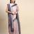 beige floral printed pashmina saree