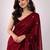 maroon mirror work pure cotton handloom khadi saree