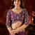 purple floral gotta patti silk blend designer saree